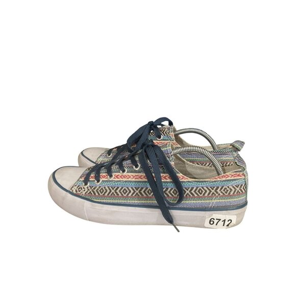 Free Choice By Elis Women's Size 10 Multicolor Pattern Canvas Sneakers - Picture 3 of 8